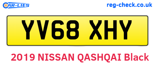 YV68XHY are the vehicle registration plates.