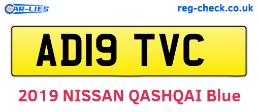AD19TVC are the vehicle registration plates.