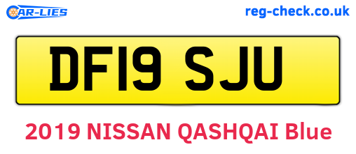 DF19SJU are the vehicle registration plates.