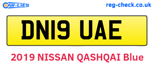 DN19UAE are the vehicle registration plates.