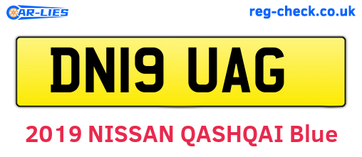 DN19UAG are the vehicle registration plates.