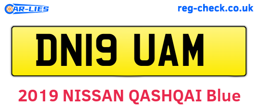 DN19UAM are the vehicle registration plates.