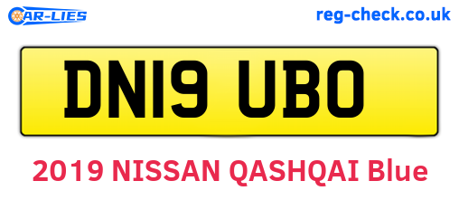 DN19UBO are the vehicle registration plates.