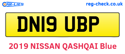 DN19UBP are the vehicle registration plates.