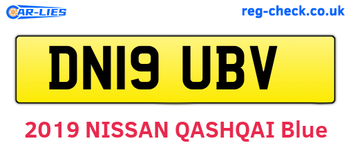 DN19UBV are the vehicle registration plates.