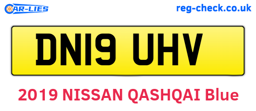 DN19UHV are the vehicle registration plates.