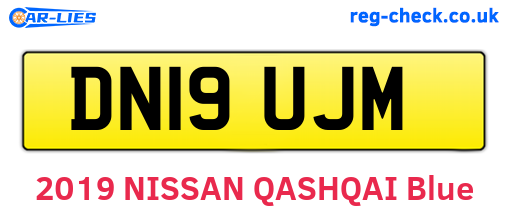 DN19UJM are the vehicle registration plates.