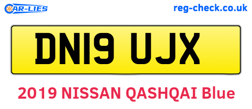 DN19UJX are the vehicle registration plates.
