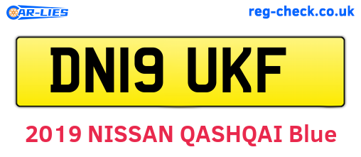 DN19UKF are the vehicle registration plates.