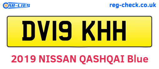 DV19KHH are the vehicle registration plates.