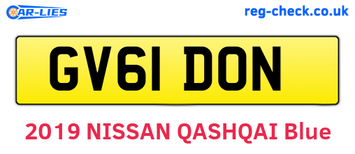 GV61DON are the vehicle registration plates.