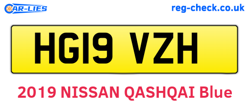 HG19VZH are the vehicle registration plates.