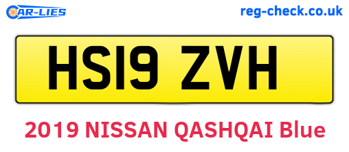 HS19ZVH are the vehicle registration plates.