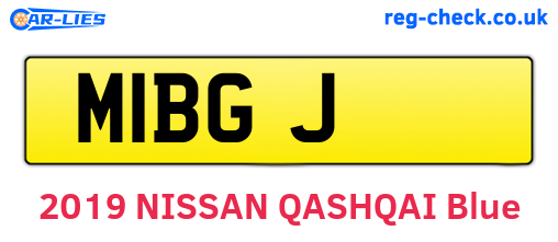 M1BGJ are the vehicle registration plates.