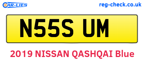 N55SUM are the vehicle registration plates.