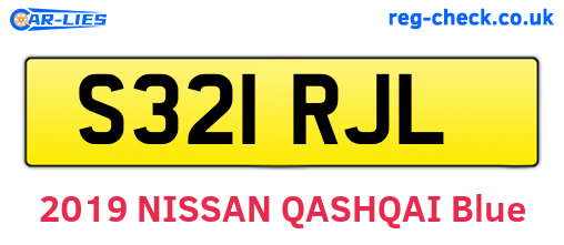 S321RJL are the vehicle registration plates.