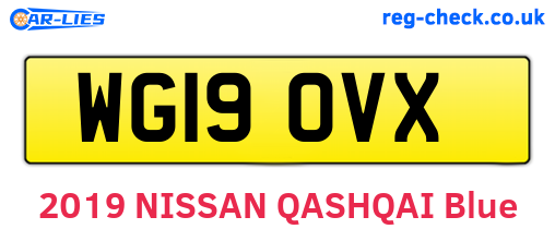 WG19OVX are the vehicle registration plates.