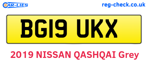 BG19UKX are the vehicle registration plates.