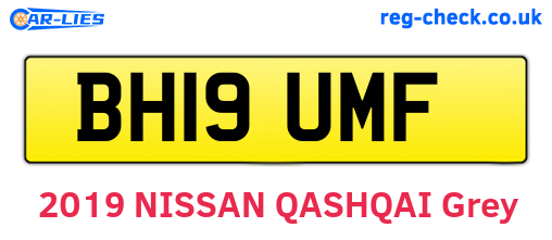 BH19UMF are the vehicle registration plates.
