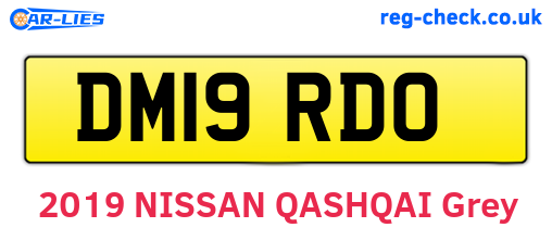 DM19RDO are the vehicle registration plates.