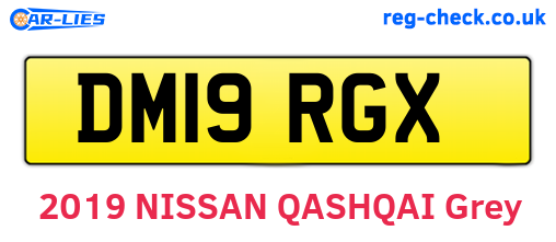 DM19RGX are the vehicle registration plates.