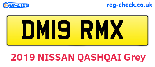 DM19RMX are the vehicle registration plates.