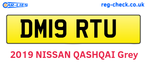DM19RTU are the vehicle registration plates.