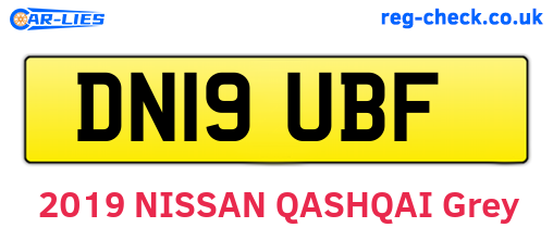 DN19UBF are the vehicle registration plates.