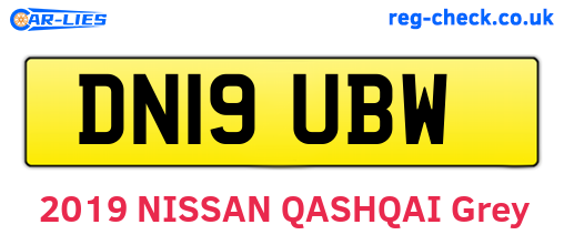 DN19UBW are the vehicle registration plates.