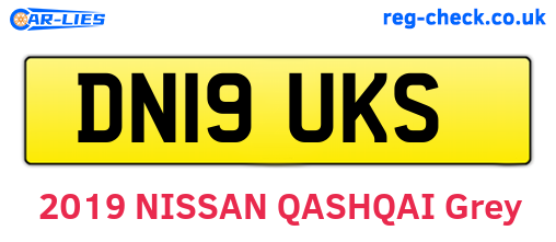 DN19UKS are the vehicle registration plates.