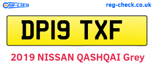 DP19TXF are the vehicle registration plates.