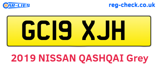 GC19XJH are the vehicle registration plates.