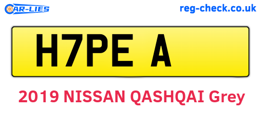 H7PEA are the vehicle registration plates.