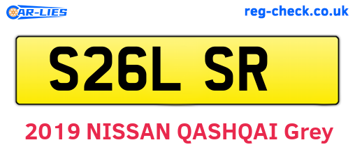 S26LSR are the vehicle registration plates.