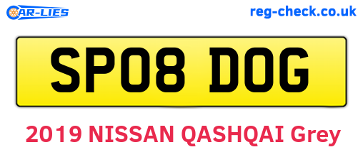 SP08DOG are the vehicle registration plates.