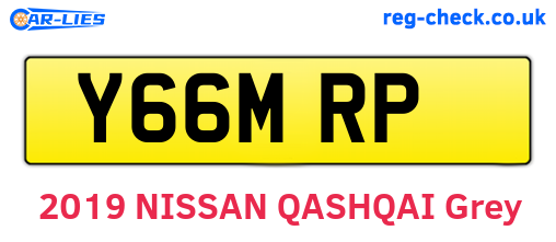 Y66MRP are the vehicle registration plates.