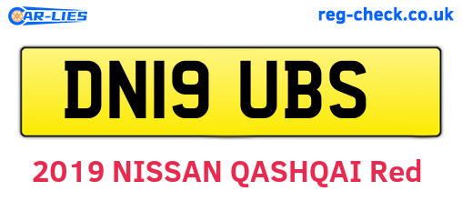 DN19UBS are the vehicle registration plates.