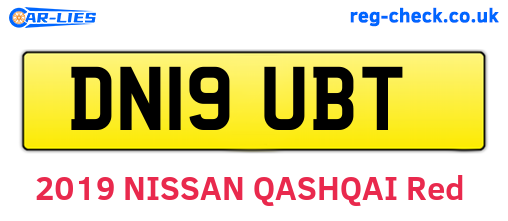 DN19UBT are the vehicle registration plates.
