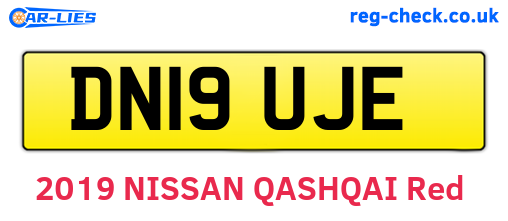 DN19UJE are the vehicle registration plates.