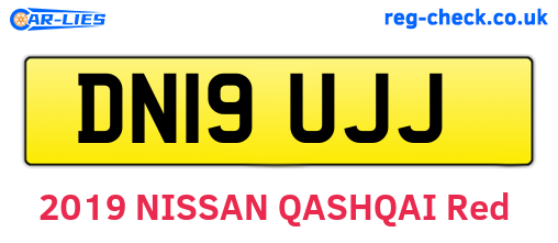 DN19UJJ are the vehicle registration plates.