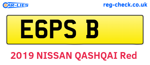 E6PSB are the vehicle registration plates.