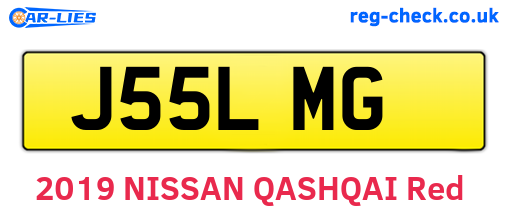 J55LMG are the vehicle registration plates.