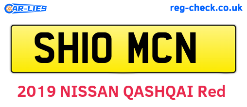 SH10MCN are the vehicle registration plates.