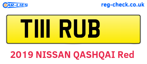 T111RUB are the vehicle registration plates.