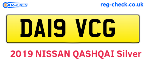 DA19VCG are the vehicle registration plates.