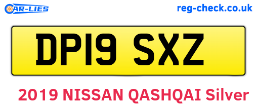 DP19SXZ are the vehicle registration plates.