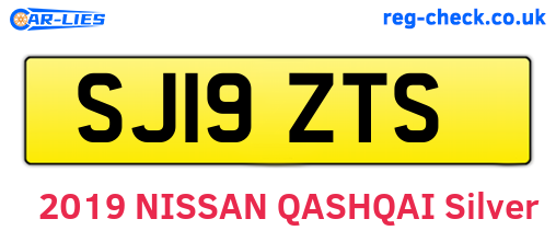 SJ19ZTS are the vehicle registration plates.