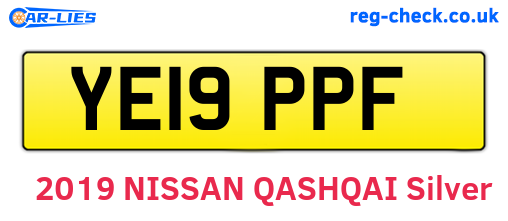 YE19PPF are the vehicle registration plates.