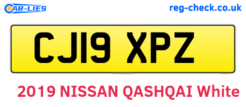 CJ19XPZ are the vehicle registration plates.