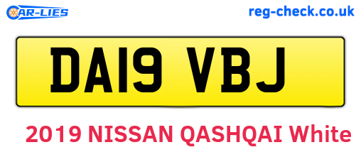DA19VBJ are the vehicle registration plates.